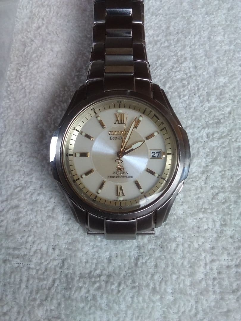 CITIZEN 電波ソーラー アテッサ　二次電池交換済 限定品 二次電池交換済み シチズン アテッサ 電波ソーラー チタン U600
