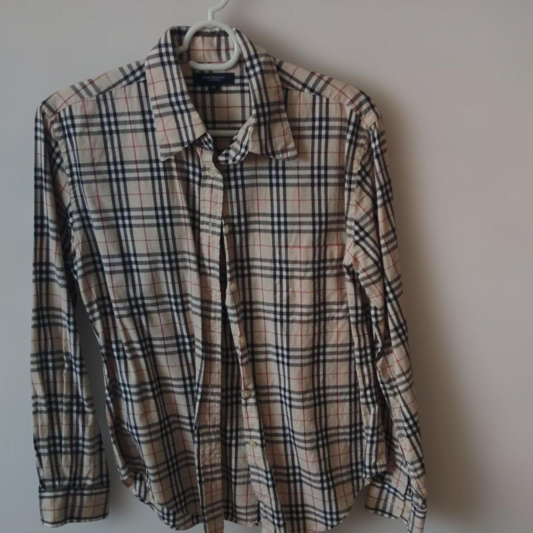 BURBERRY チェック柄 長袖シャツ M - メルカリ