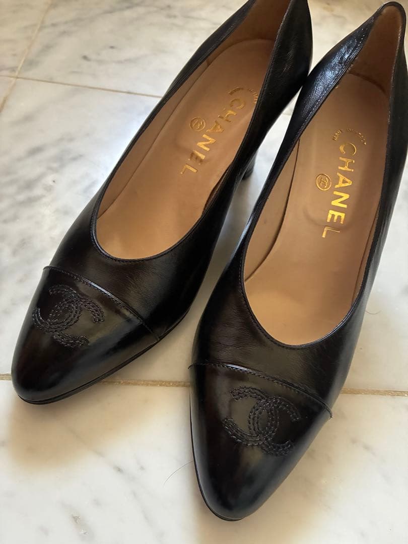 CHANEL ブラック ハイヒール 37