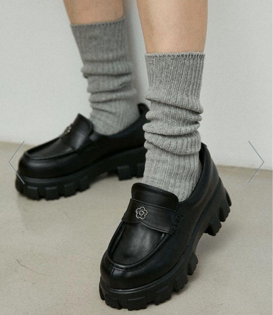 MARY QUANT×PUBLUX ローファー マリークワント 23.5 MARY QUANT/フラワーモチーフ 厚底 ローファー 限定展開｜Daytona Park