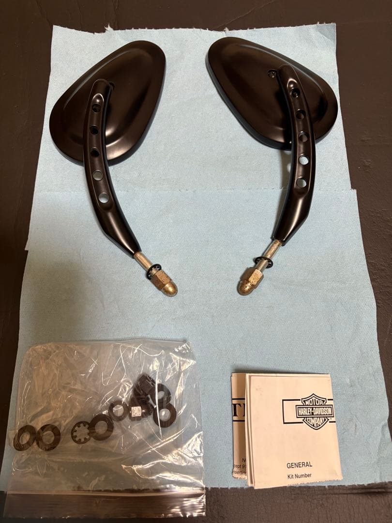 ハーレー純正　バックショット　ミラー　サテンブラック　美品