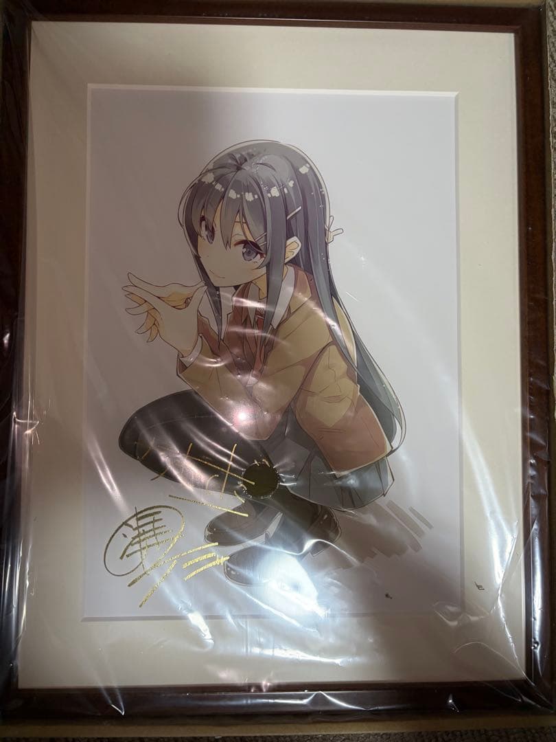 『青春ブタ野郎』シリーズ 著者＆イラストレーター箔押しサイン入り複製原画2019