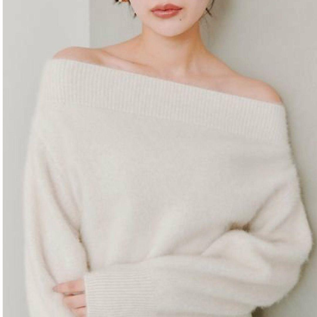 【美品】フォックスアルパカオフショルプルオーバー SNIDEL