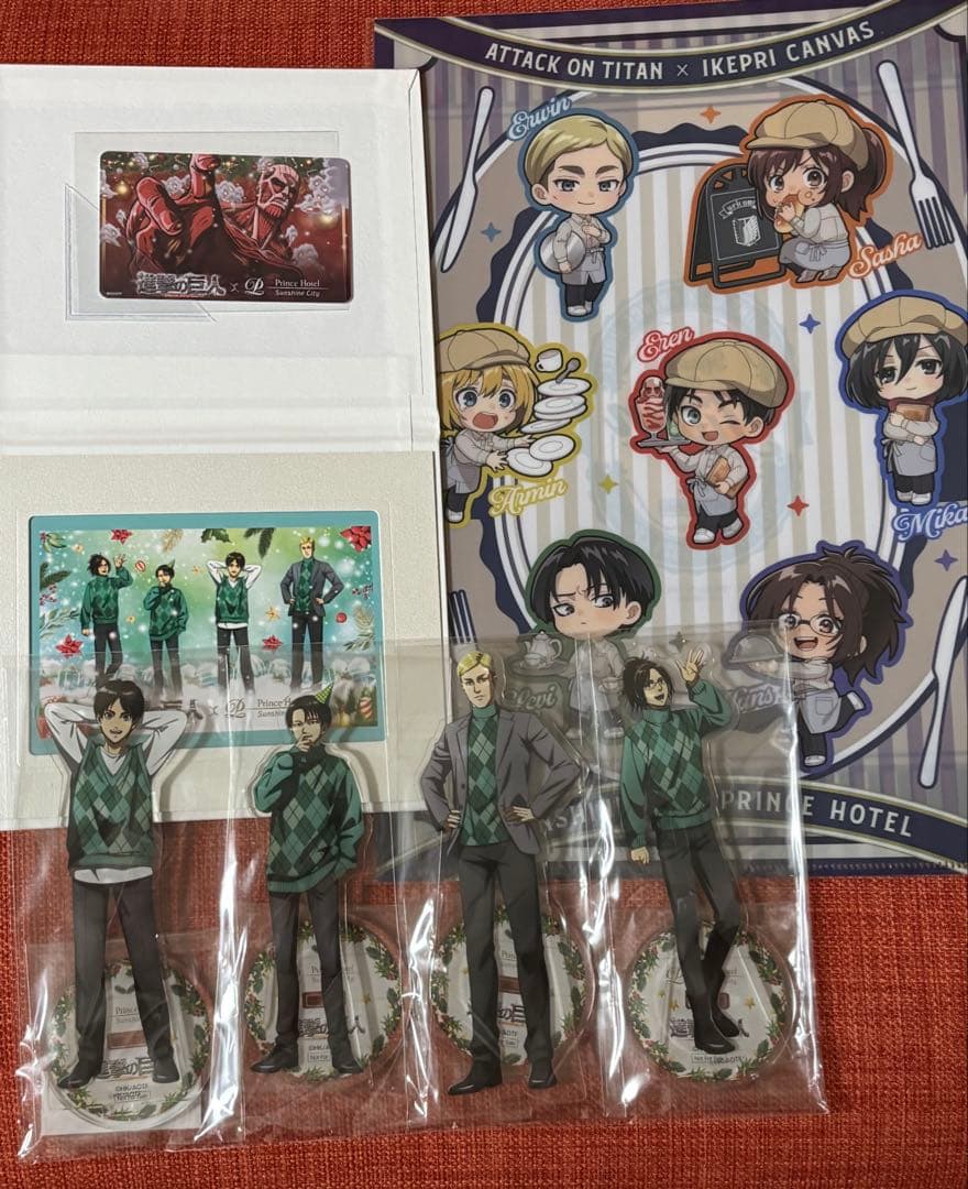 進撃の巨人 プリンスホテル 宿泊 限定 特典 アクリルスタンド クリアファイル