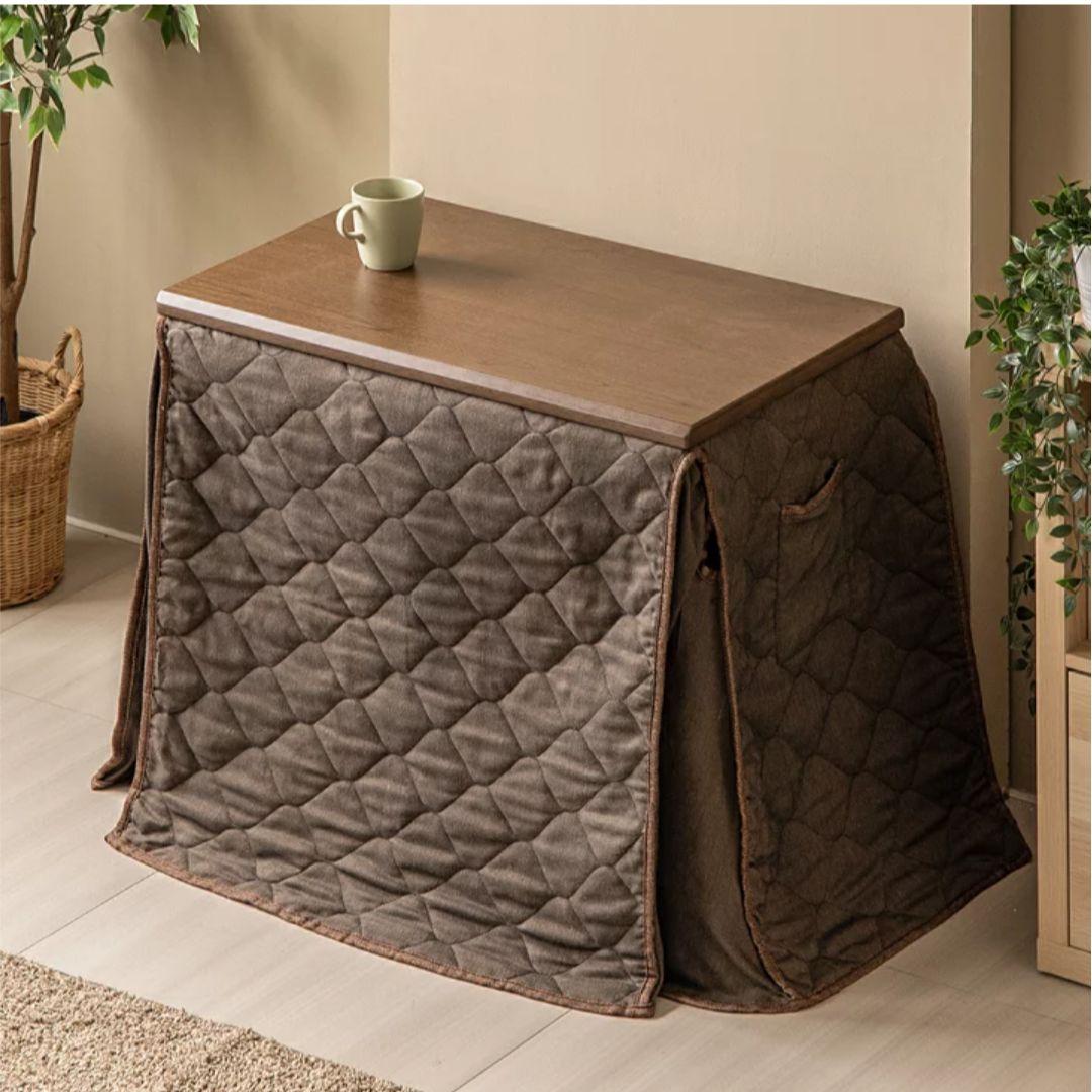 1人用テーブル(ブラウン)＋こたつ布団の2点セット・新品未使用 楽天市場】こたつ2点セット テーブル ブラウン 折りたたみ 幅90cm 布団