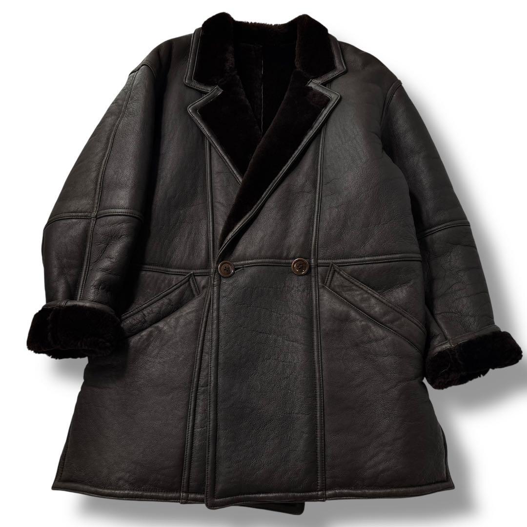 極美品】ＭＯＲＩＨＡＮＡＥ　モリハナエ　ムートンコート　ジャケット　革　ダブル 30%OFF 会員価格適用外】[MONCADA]ムートン ダブルファイス コート
