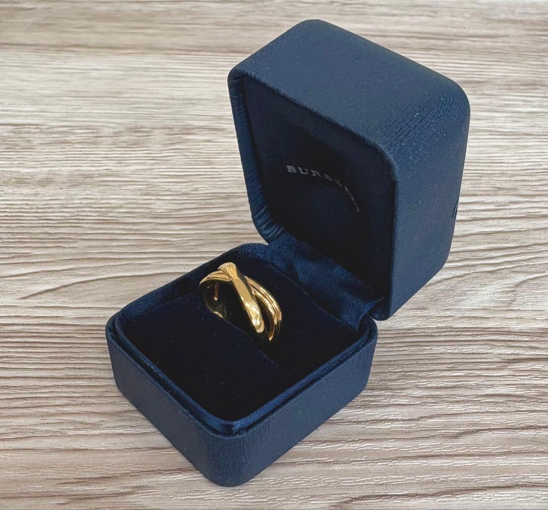 美品 バーバリー ゴールド　18k 刻印　クロスデザインリング 美品 バーバリー ゴールド 18k 刻印 クロスデザインリング - メルカリ