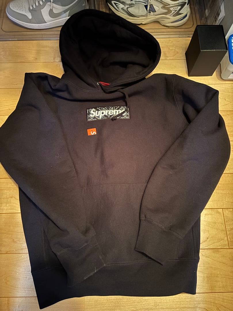 Supreme Bandana Box Logo Hooded M ブラック