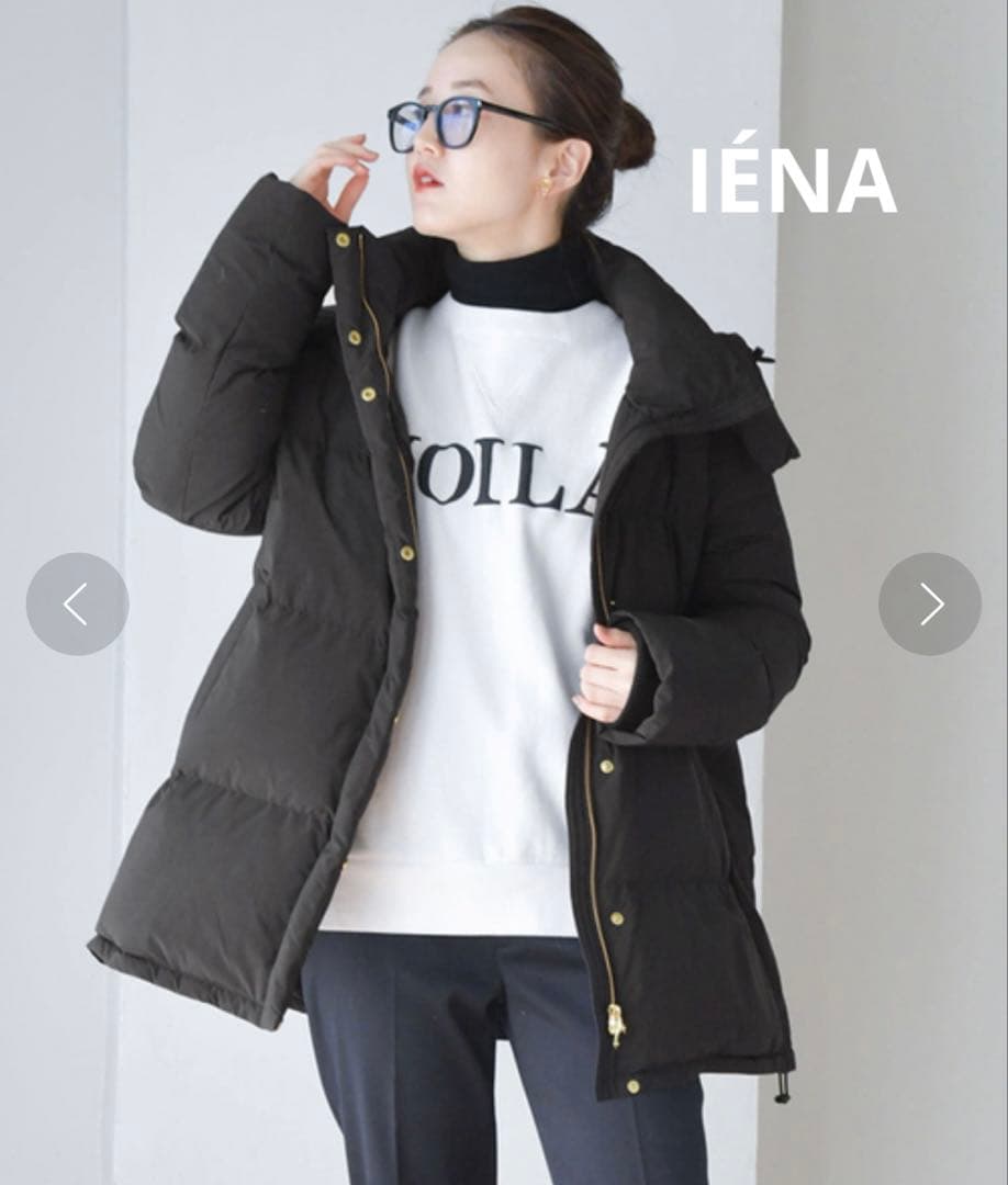 イエナ　IÉNA リサイクルダウンショートコート　38 黒 IENA（イエナ）の「《予約》リサイクルダウンショートコート（）」 - WEAR