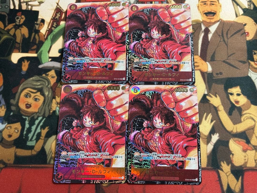 モンキー・D・ルフィ SR パラレル 尾田先生 書き下ろし 4枚