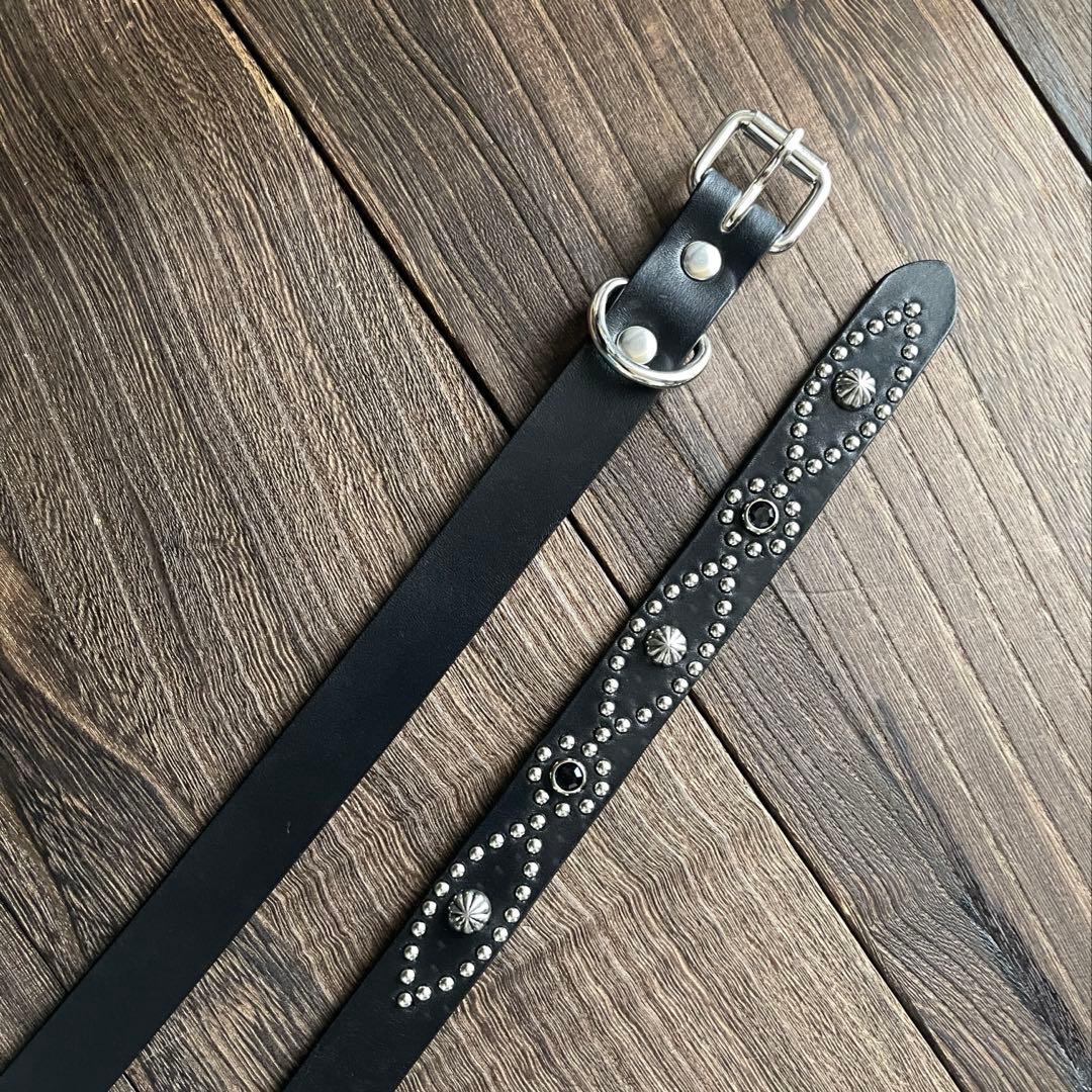 ナローロングベルト　シルバー　サドルレザー　oval+ HTC CALEE