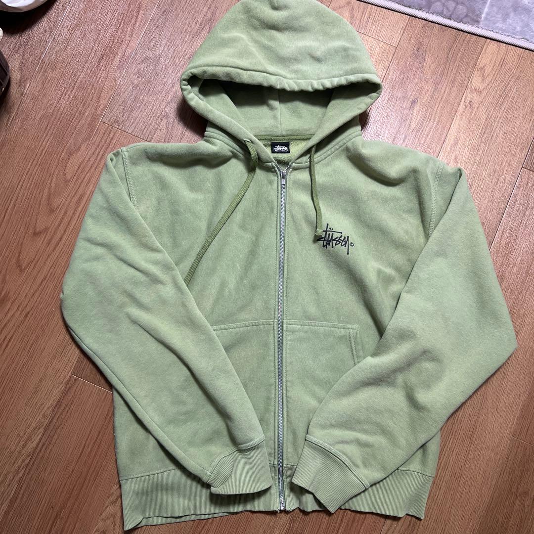 Stüssy ライトグリーン パーカー XL
