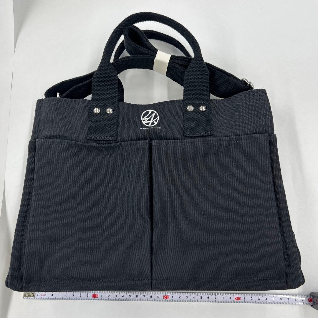24KARATS ブラック トートバッグ キャンバス ショルダー付き