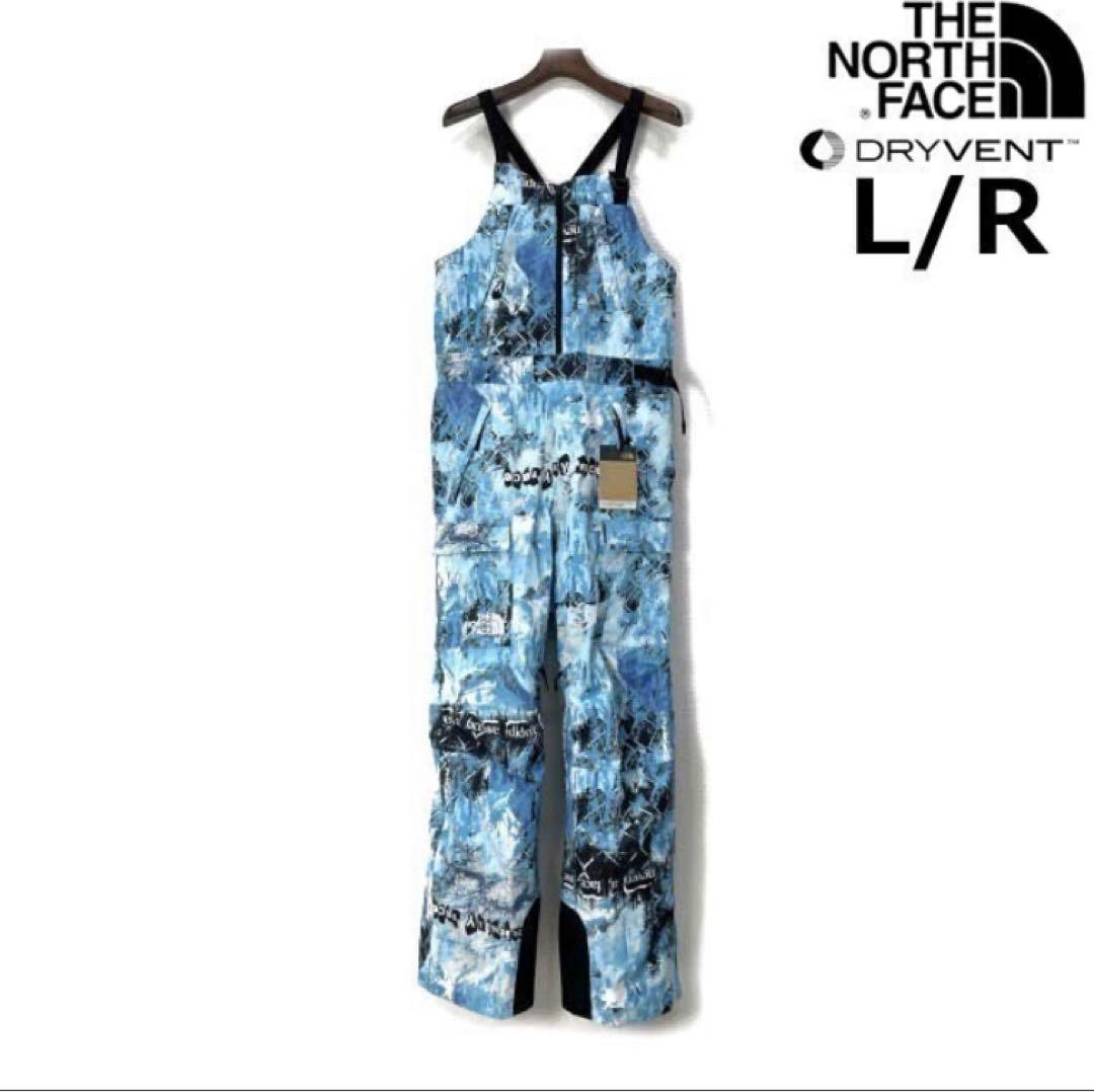 ノースフェイス L/R PRINTED DRAGLINE BIBS ビブ パンツ