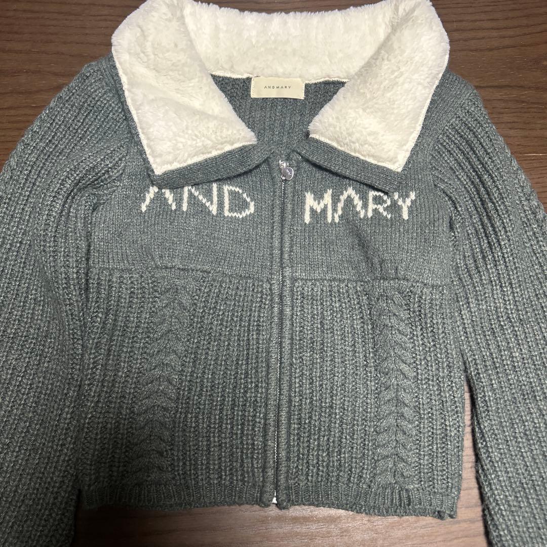 トップス AND MARY Mary logo zip tops