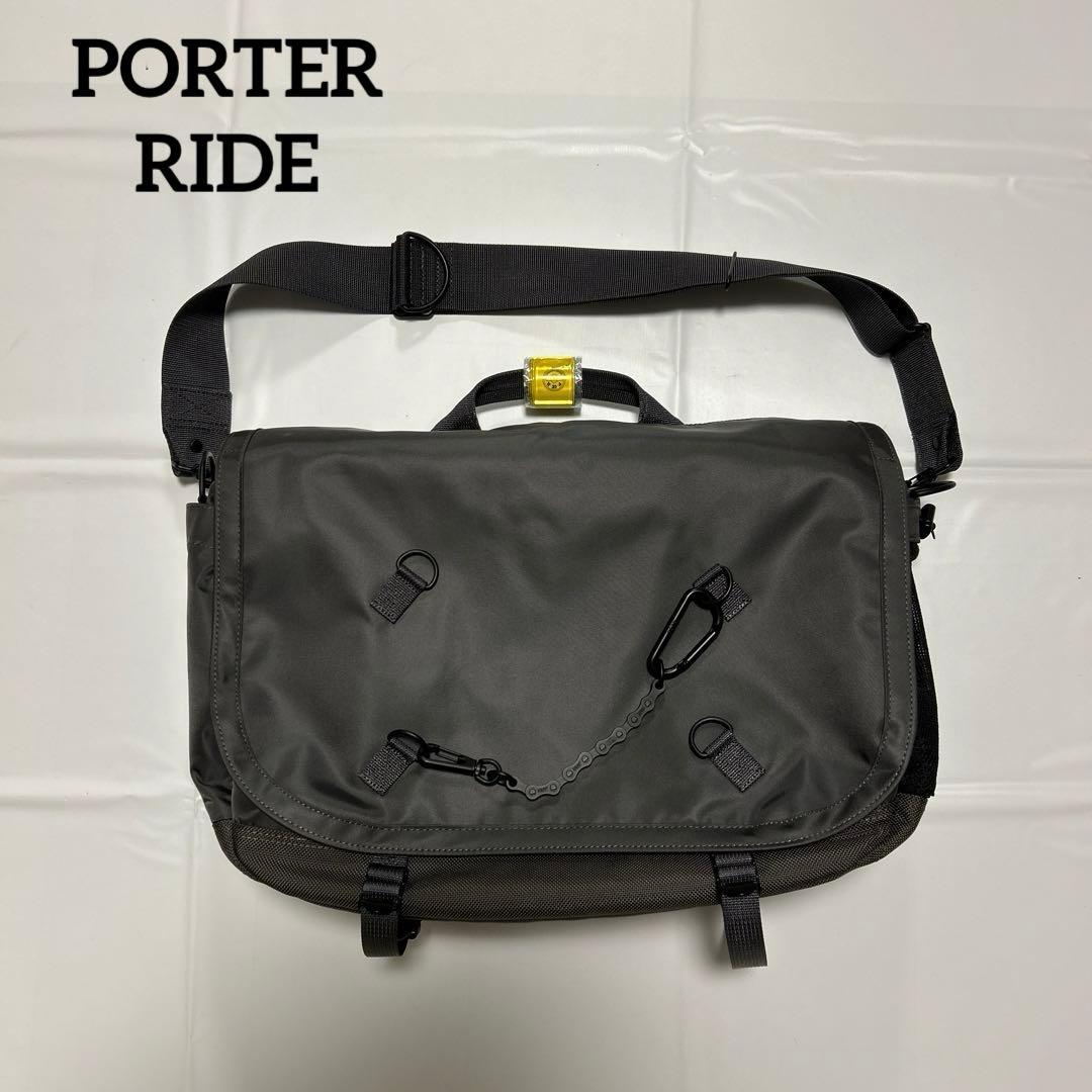 バッグ PORTER RIDE MESSENGER BAG GRAY