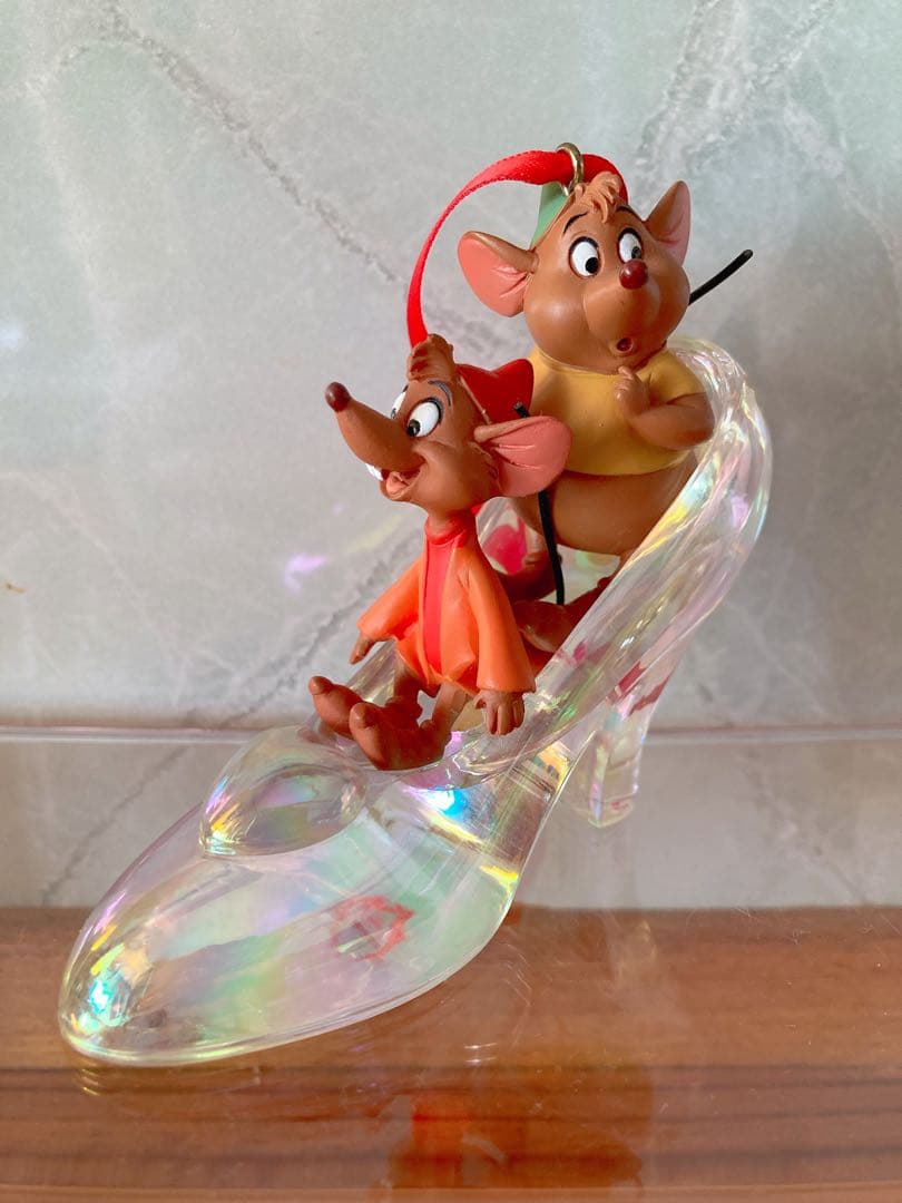 シンデレラ　ディズニーストア　オーナメント　【ジャック&ガス】ガラスの靴