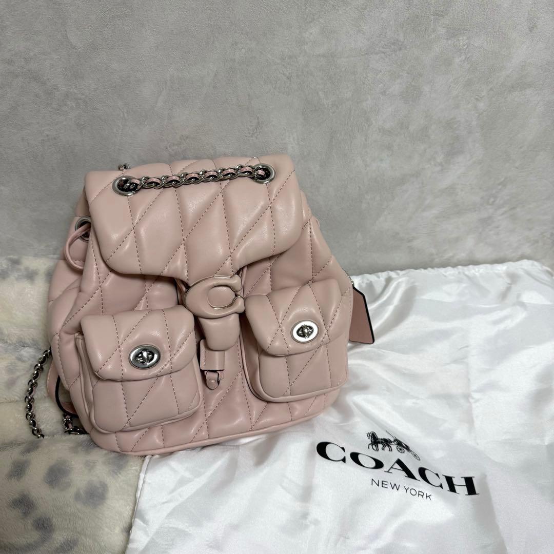 COACH リュック ショルダーバッグ タビー キルティング　ピンク