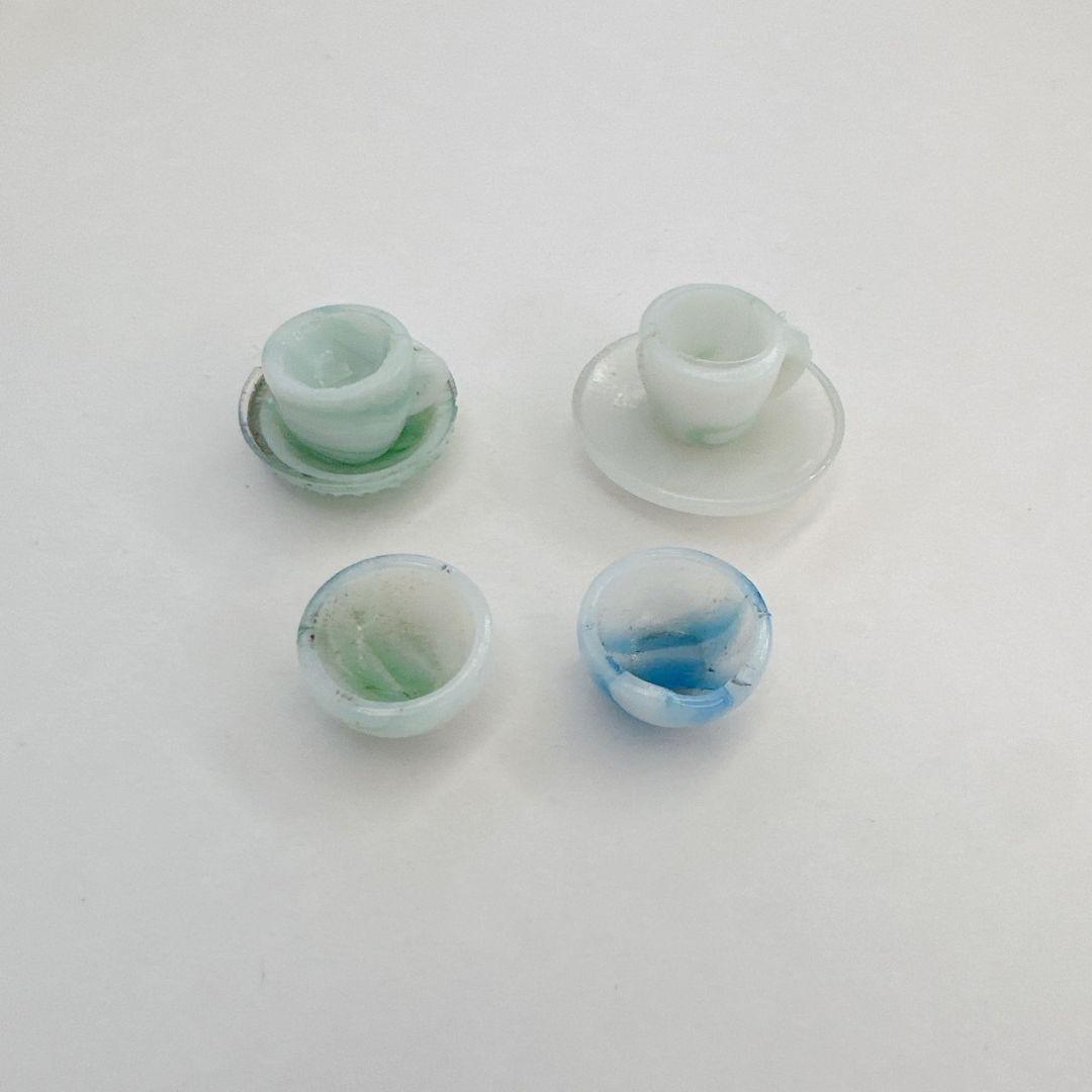 希少 ぺろぺろ ペロペロガラス カップ 骨董 当時物 大正 昭和 レトロ ④