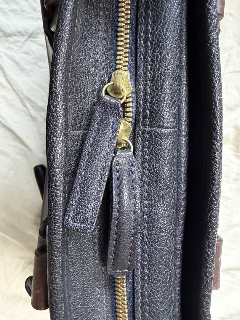 土屋鞄 アルマス バッファローブリーフケース アーバンネイビー