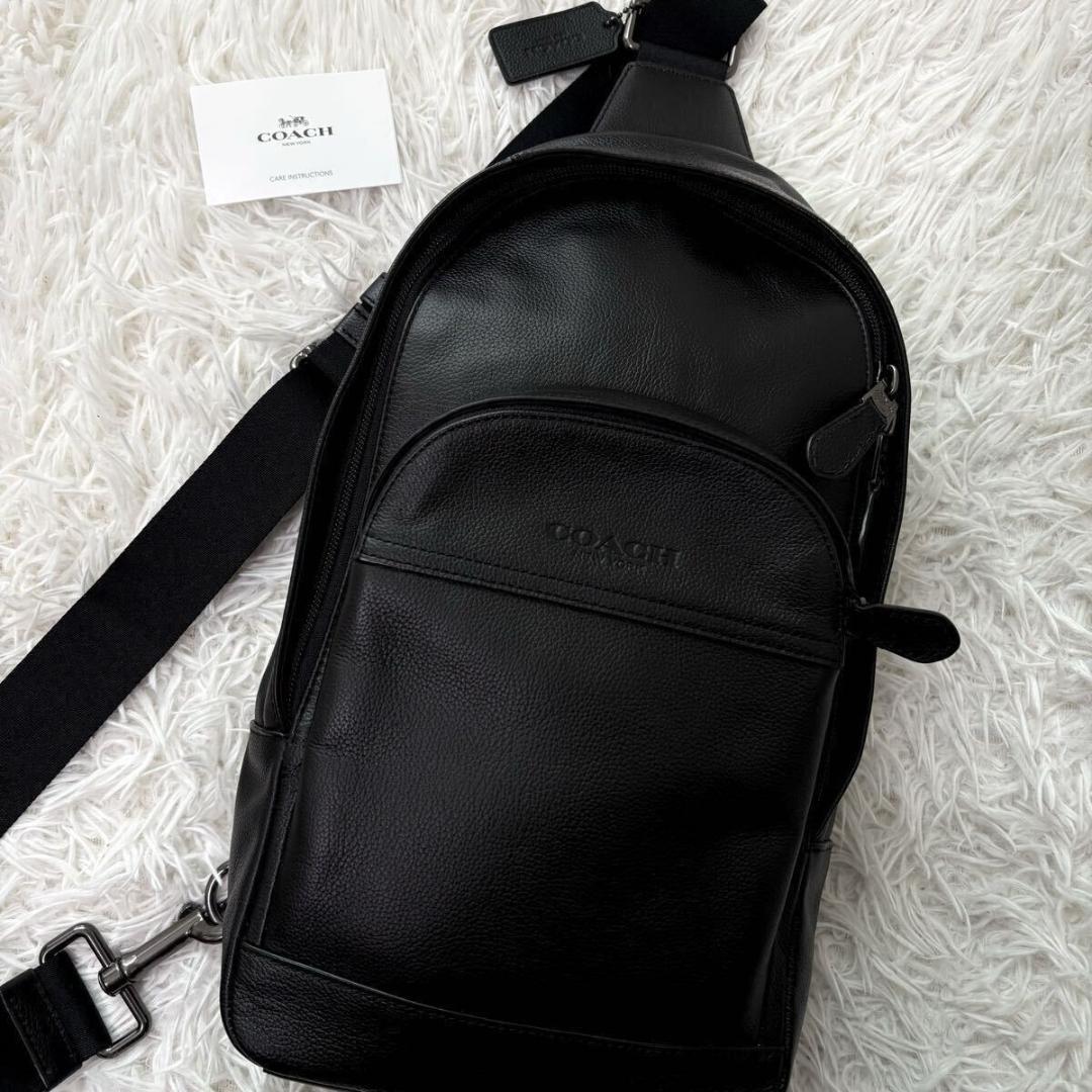 未使用級✨コーチ COACH ボディバッグ ショルダーバッグ スリング レザー黒 メンズ メッセンジャー＆ボディバッグ | COACH コーチ公式アウトレット