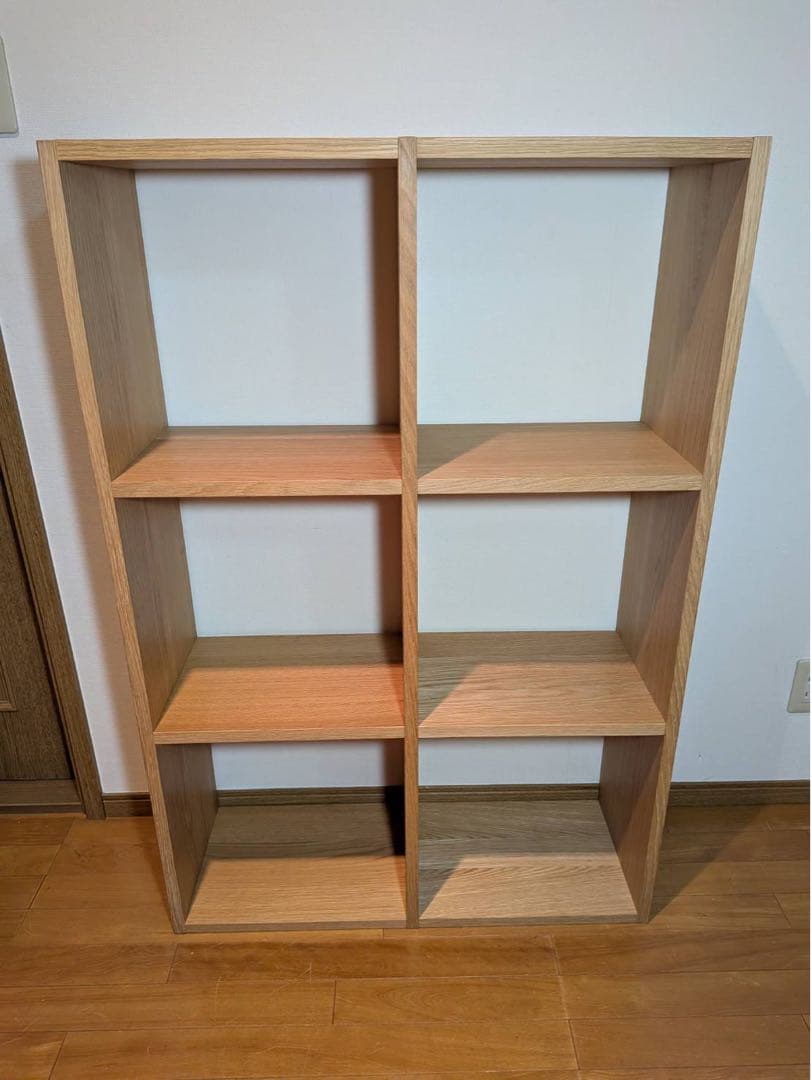 ■送料込■無印スタッキングシェルフ 3×2 木製家具棚 MUJI 収納オーク材