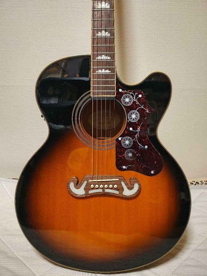 Epiphone EJ-200CE/VS専用ケース付 Amazon | Epiphone EJ-200CE Vintage Sunburst エレアコギター