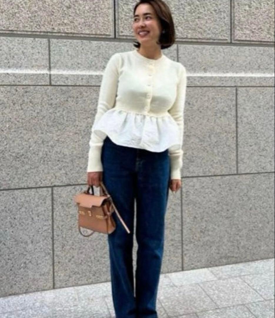 【最終価格】OHGA オーガ ドッキングぺプラムニット