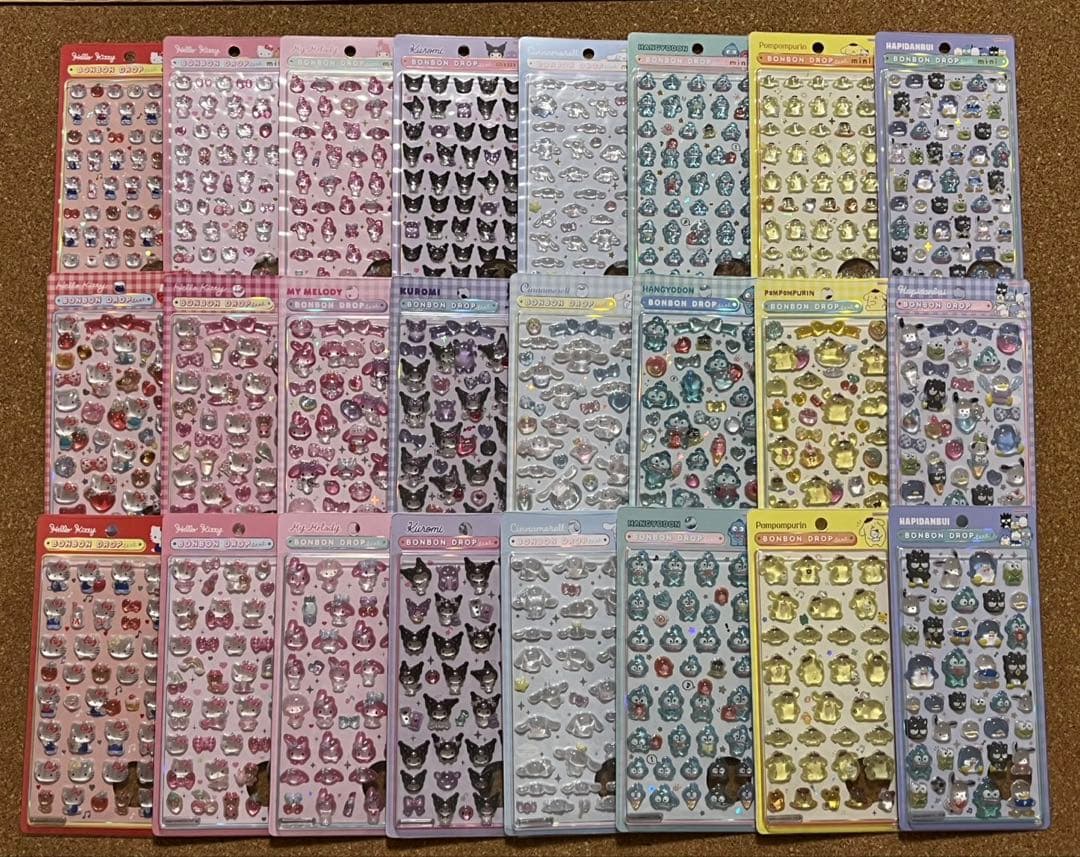超希少【正規品】ボンボンドロップシール サンリオ　 第一弾、第二弾、mini
