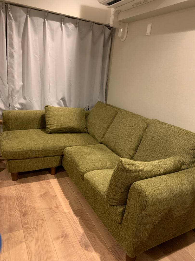 【3/30日まで受取の方】カウチソファ クッション付き