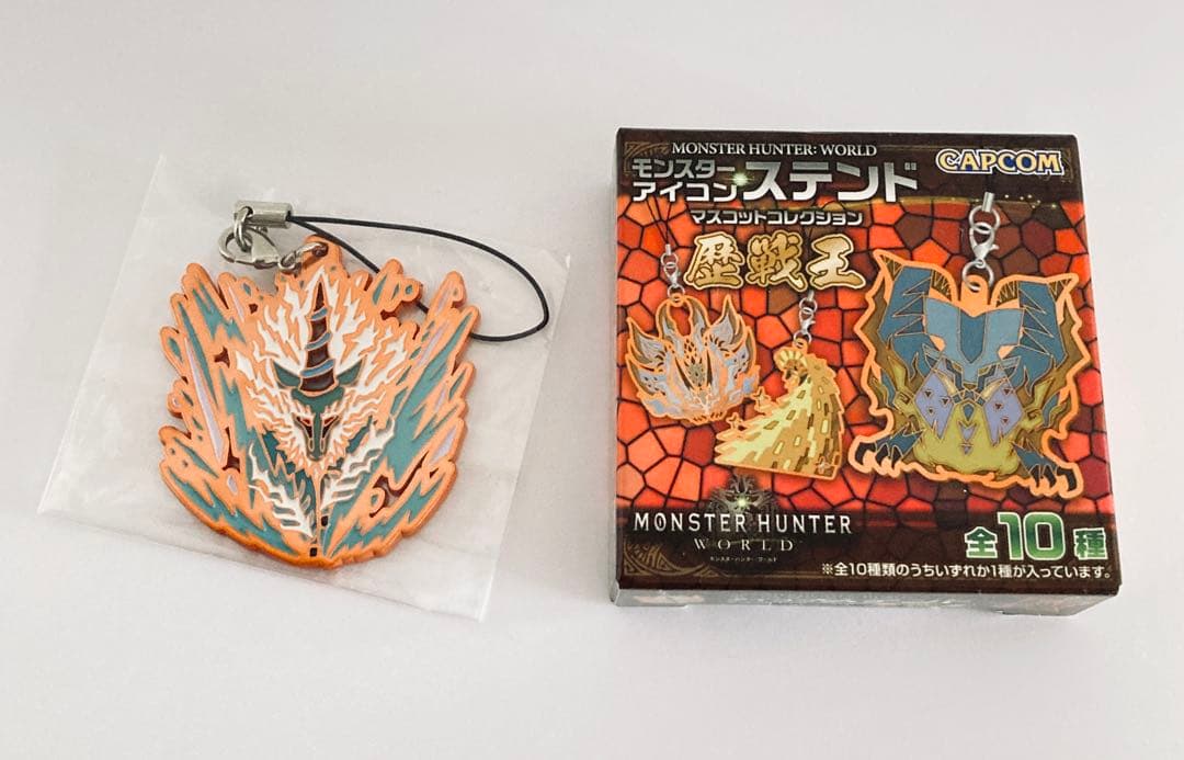 キリン 歴戦王 モンスターハンター アイコンステンドマスコット モンハン 歴戦王のモンスターアイコンがキラキラ輝くメタルマスコットになった