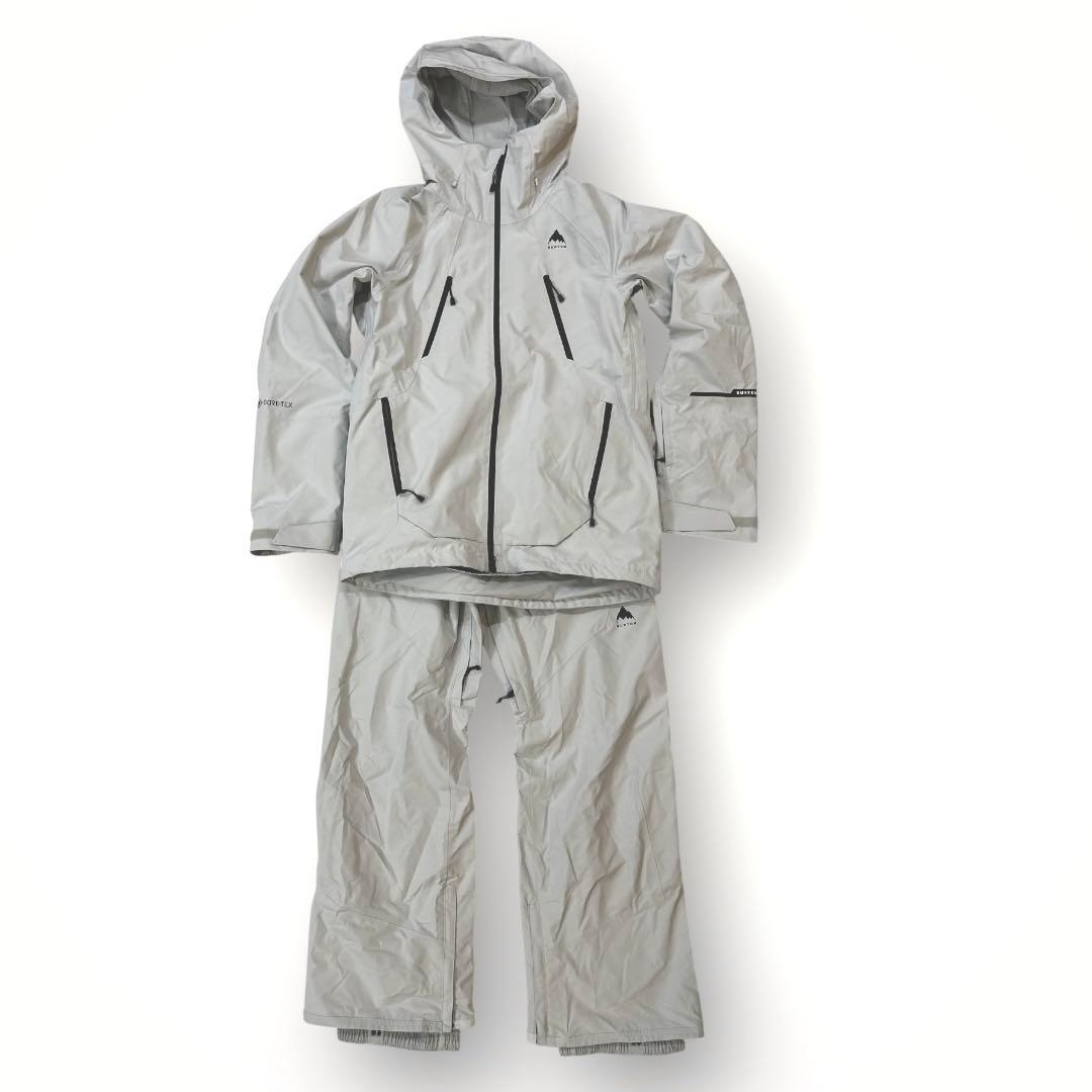 BURTON GORE-TEX スノーボードウェアセット ライトグレー