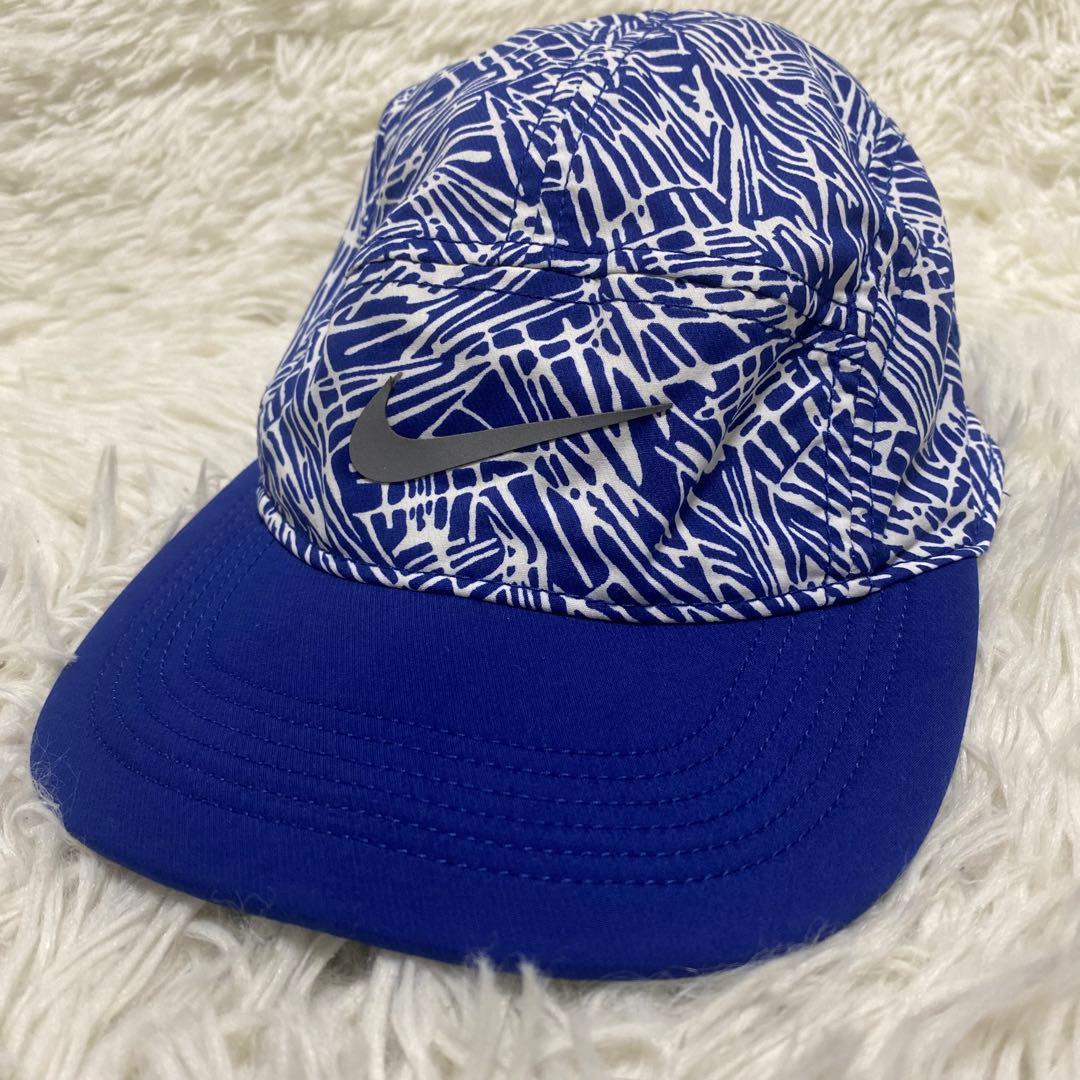 美品　nike　キャップ　AW84　総柄　青系　ナイキ　帽子　DRI-FIT