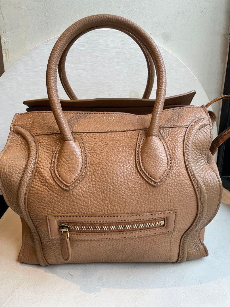 【美品】CÉLINE ラゲージ マイクロショッパー　カーフスキン製