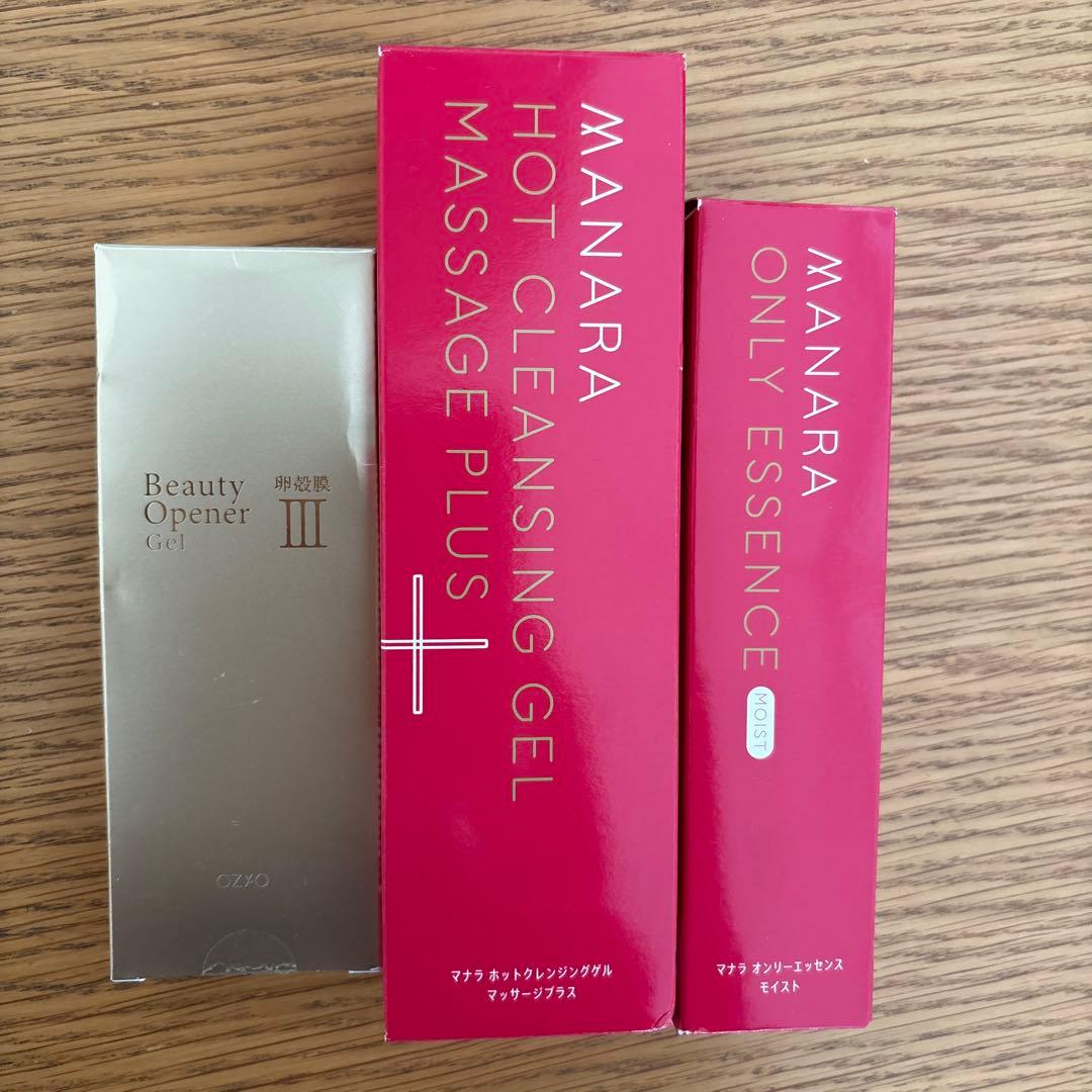 マナラ　ホットクレンジングゲル　オンリーエッセンスモイスト、オージオ　スキンケア