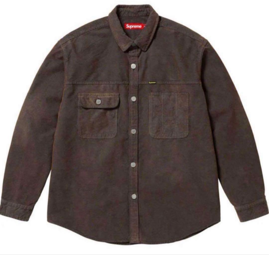 トップス 25ss supreme Washed Corduroy Shirt org.jpg