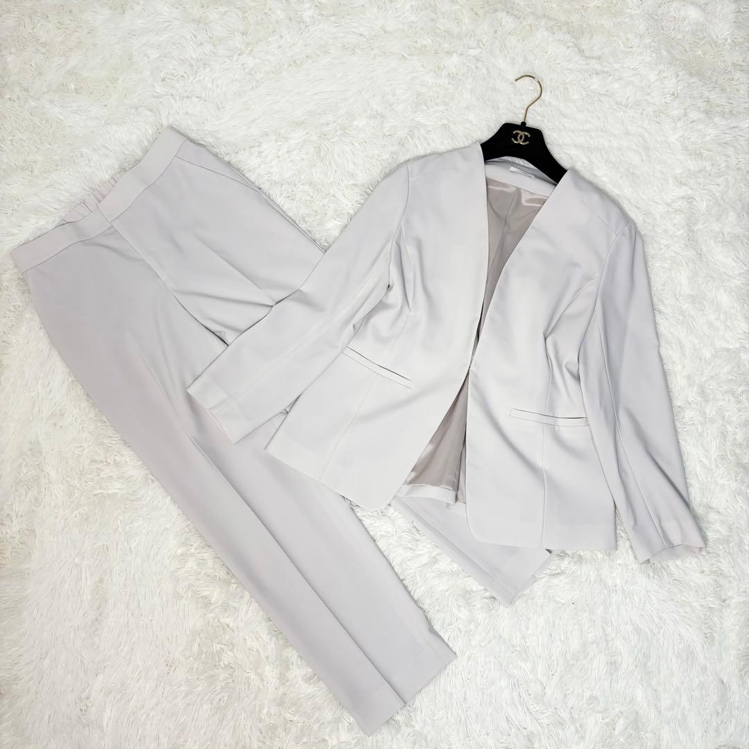 ぷりん大きいサイズXL☆パシオーネ セットアップ ノーカラー パンツ