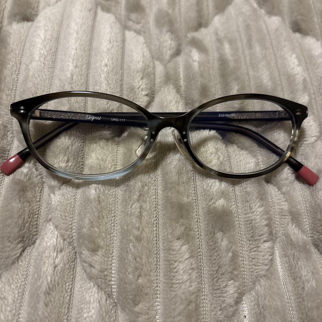 眼鏡市場　ブルーライトカットメガネ ブラック×ピンク