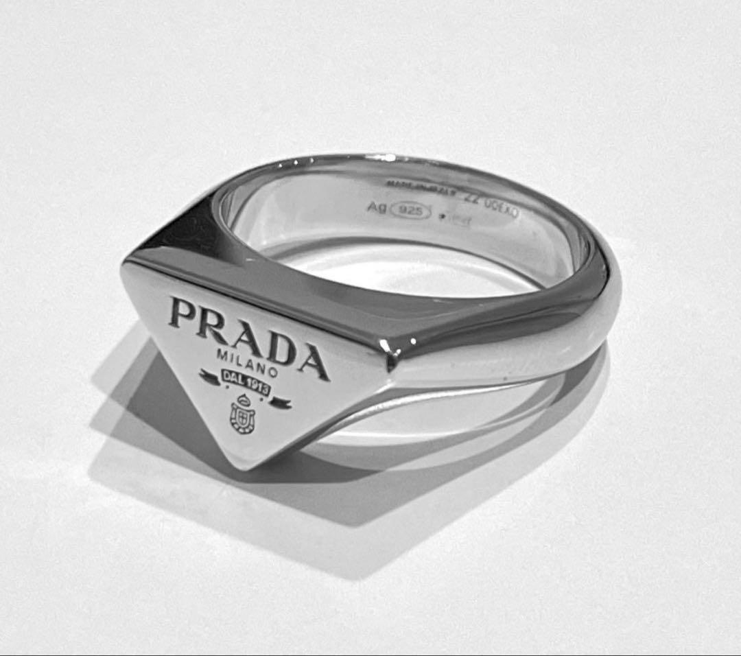 PRADA プラダ シルバー925 トライアングルリング 正規品