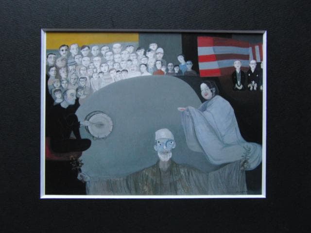 土井俊泰、【日本の祭】、希少な画集画、新品高級額・額装付 浅野天鐘「椿」日本画・F3号 絵画買取・販売の小竹美術