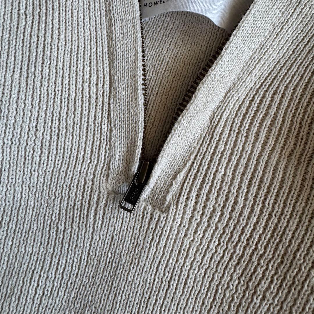マーガレットハウエル 洗える コットンニット ハーフジップ プル