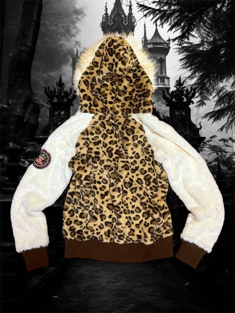 豹柄 レオパード 平成 ファー 00s ジップパーカー y2k ヒョウ柄 - メルカリ
