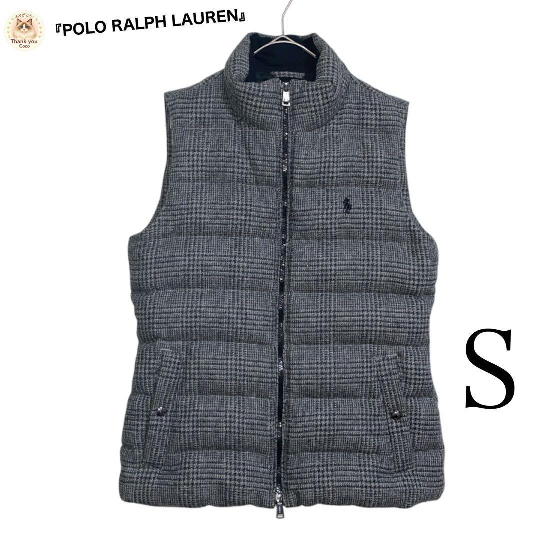 『POLO RALPH LAUREN』グレンチェック ダウンベスト Sサイズ