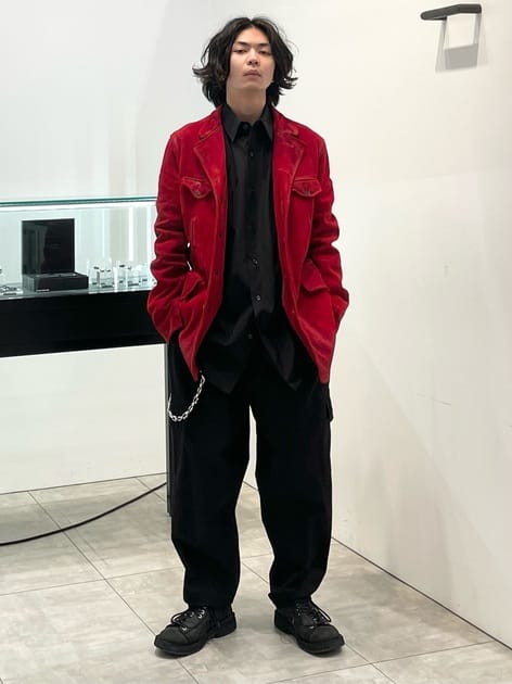 KATSURAGI PANTS WITH BOTH SIDE FLAP POCKET(XS Black): Y's for men